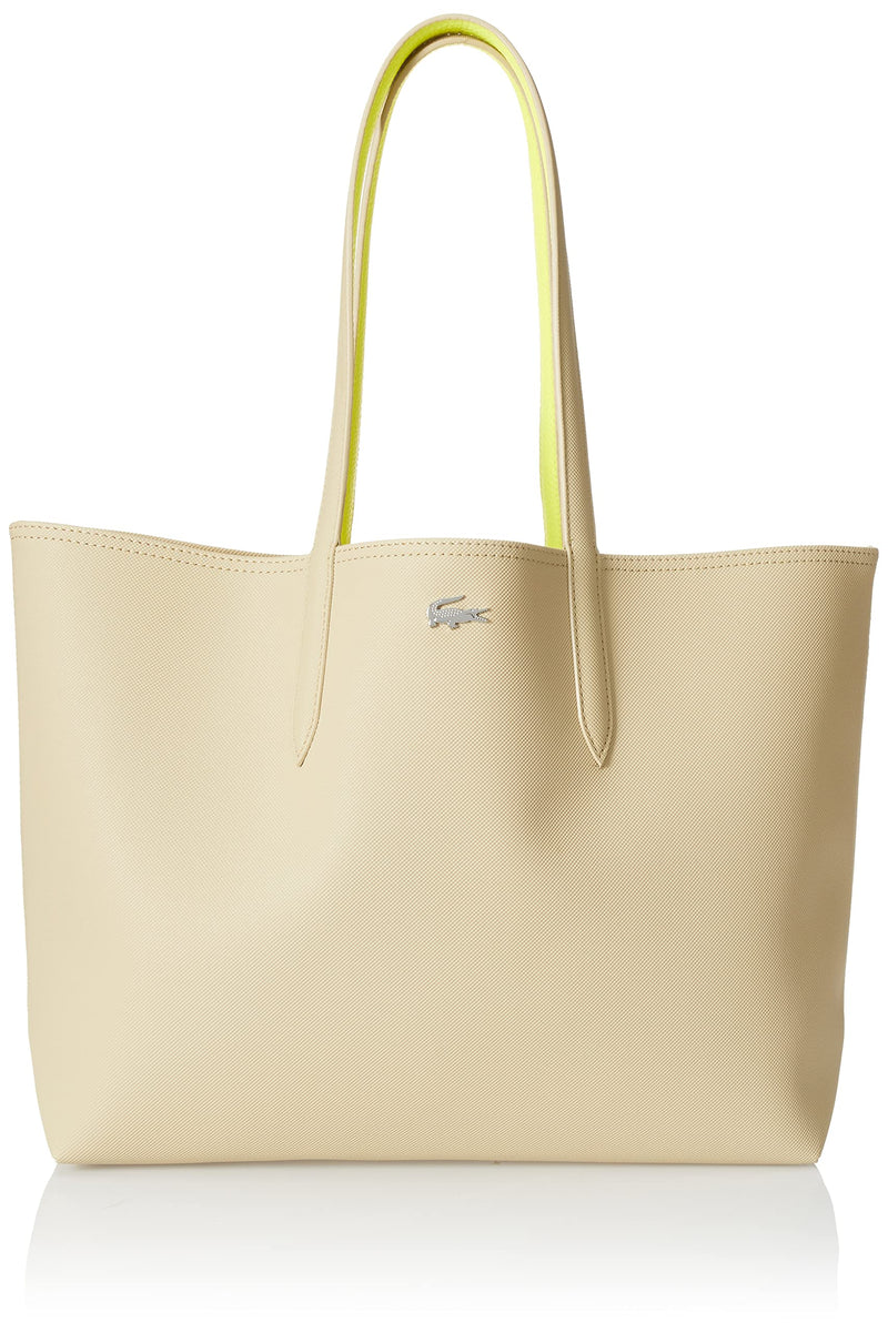Lacoste Women's Anna Large Reversible Tote Bag, Soft Sage Yellow Elec, One Size