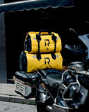 BORLENI Waterproof Motorcycle Dry Duffel Bag Luggage Tail Bag with Large Storage Space,Roll Top Closure, Shoulder Straps, Inner Pocket and Mesh Pocket for Motorcycling Travel Camping(Yellow,50L)