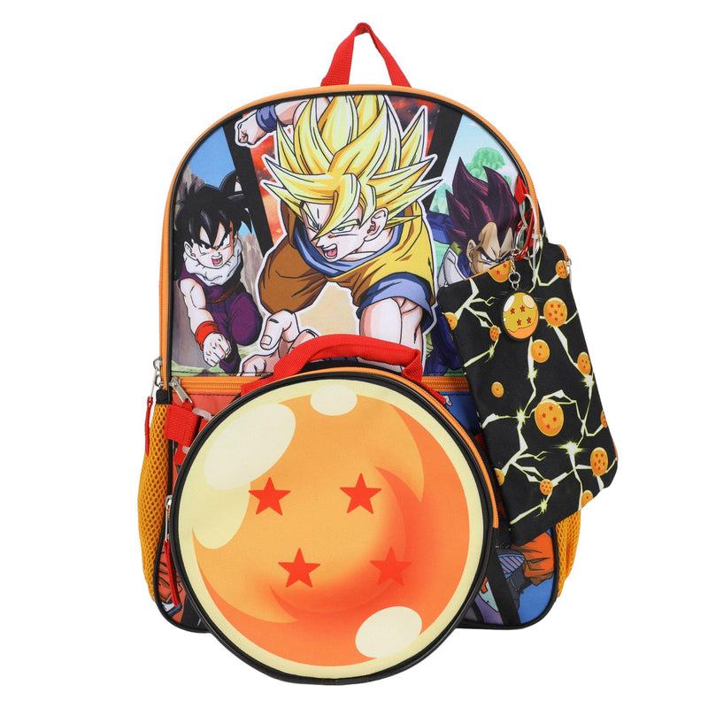 BIOWORLD, Boys, Five-Piece 16" Backpack Set for Boys (Little Kid/Big Kid), Orange, One Size