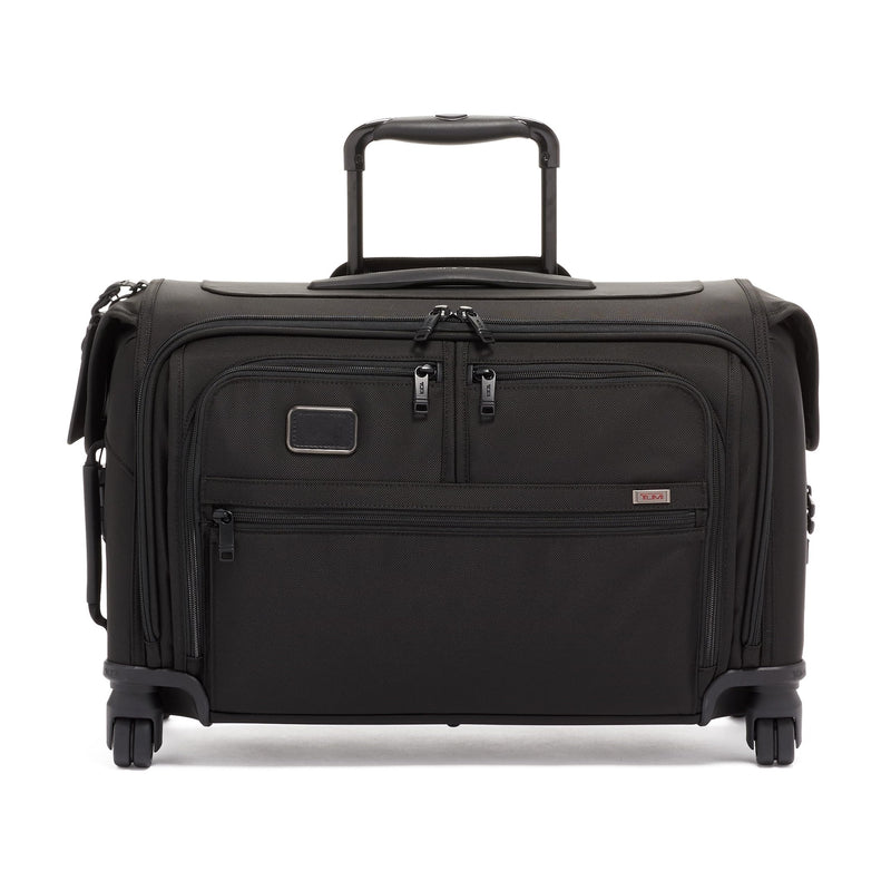 TUMI - Alpha Garment 4 Wheeled Carry-On - Garment Compartment Fits 6 Suits or Dresses - Carry On Luggage for Travel - Black