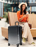 Comeria Checked 2 Sets 22 Inch/25 Inch Luggage, ABS+PC Hardshell Suitcase Lightweight Large Travel Luggage with Spinner Wheels & TSA Lock