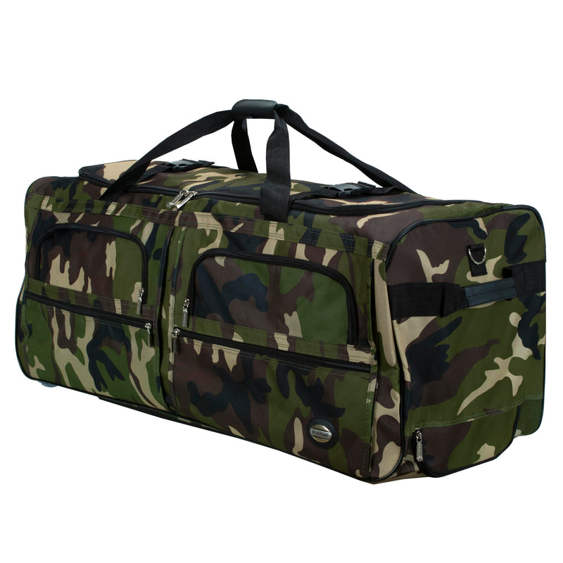 Rockland Rolling Duffel Bag, Camouflage, 36"