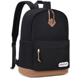 abshoo Classical School Backpack For Middle High School Water Resistant Bookbag College Travel Daypack (Black)