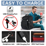 18.4 Inch Laptop Backpack,Extra Large Travel Backpack with USB Charger Port for Men Women,60L Big Capacity Heavy Duty Computer Bag TSA Friendly RFID Anti Theft Pocket Backbag,21.2*15.5*11.5 inch Blue