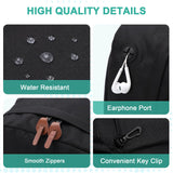 VASCHY Backpack for Men, Unisex Classic Water-resistant College School Backpack Bookbag Laptop Backpack Black