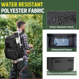 MATEIN Fishing Backpack Tackle Box, Water Resistant Tackle Backpack Boys Fishing Bags with Cooler & Rod Holders, Large Fish Organizer Box Storage Gear Accessories, Fish Gifts for Men, Black