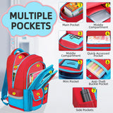 TILYTADLY Kids Backpack for Boys - 3pcs Gamer Boys Backpack with Lunch Box Set for Elementary Middle School - Students Bag for Ages 6-18,17″ Video Game Bookbag Travel Back Pack