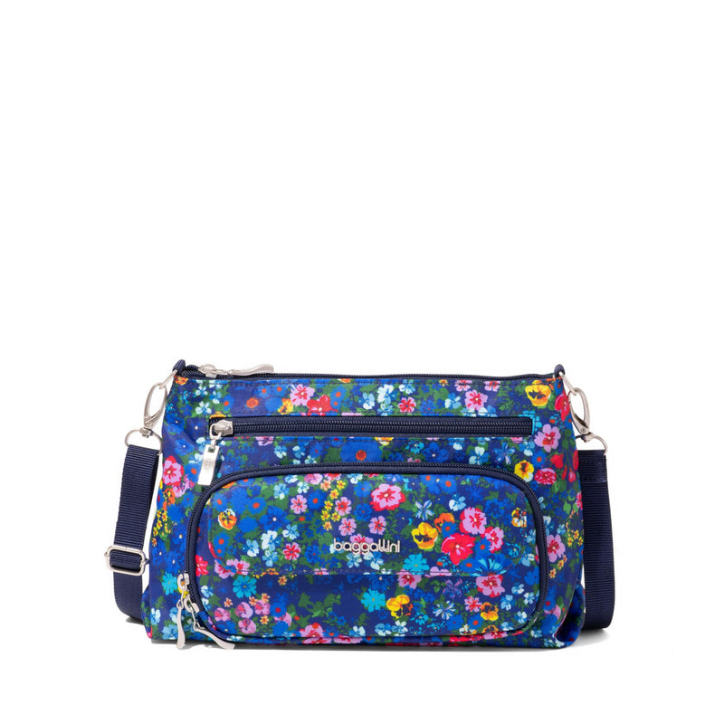 Baggallini Original Everyday 11x 7.5 Crossbody Bags for Women RFID Protected Washable Lightweight Nylon Zippered Travel Purse