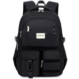 abshoo Large Heavy Duty Backpack For School College Bookbag Casual Multi Pocket Travel Backpacks (Black)