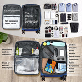 Verdi Softside Expandable 28 Inch Luggage with Spinner Wheels Lightweight Travel Suitcase (Navy, Checked-Large 28-Inch)