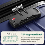 21 Inch Carry On Luggage, ABS Hardside Suitcase with Spinner Wheels, Airline-Approved Cabin Luggage with TSA Security Lock, Expandable Travel Suitcase for Flights, Business Trips & Weekend Vacations