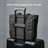 ALPAKA Bravo Tote Bag for 16 Inch MacBook Pro – Weatherproof 16 Inch Laptop Briefcase for Men & Women, Work Travel Tote with Adjustable Shoulder Strap, Black Axoflux 600D