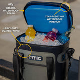RTIC Soft Cooler 20 Can, Insulated Bag Portable Ice Chest Box for Lunch, Beach, Drink, Beverage, Travel, Camping, Picnic, Car, Trips, Floating Cooler Leak-Proof with Zipper, Black