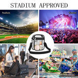 USPECLARE Clear Purse Stadium Transparent Messenger Bag Stadium Approved for Men and Women Clear CrossBody Bag