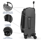 Travelpro Crew Classic Lightweight Softside Expandable Carry on Luggage, 8 Wheel Spinner Suitcase, Men and Women, Carry On 21-Inch, Titanium Grey