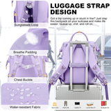Lunch Backpack, 15.6 inch Laptop Backpack with Insulated Lunch Bag, Backpack Cooler for Women, Large Travel Backpack Lunch Box Compartment, Work Computer Backpack, Teacher College Book Bag, Purple