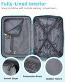 LARVENDER Carry on Luggage 22x14x9 Airline Approved, Expandable 20 Inch Hardside Suitcase with Wheels TSA Lock, PC+ABS Lightweight Carry on Suitcases for Women, Cotton Candy (20/DB/TB)
