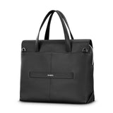 Samsonite Mobile Solution 2 Convertible Leather Briefcase, Pebbled Leather Laptop Bag with Crossbody Strap, Padded Sleeve, StackIt™ Strap & Organizational Pockets – Professional Work Tote - Black