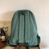 AFGWK Vintage Canvas Backpack for Women Grunge Hippie Cute Boho School Backpack Casual Y2K Aesthetic Backpack (Green)