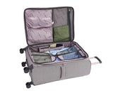 London Fog Kensington Lavender Black Herringbone 28" Expandable Spinner