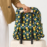 Vera Bradley Women's Premium Cotton Large Bancroft Backpack, Daffodils, One Size