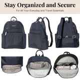 Baggallini Securtex® Anti-theft Vacation Travel Backpack 10x13 Slash-Resistant Nylon Daypack w/RFID, French Navy
