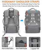 BAGPARKK Travel Laptop Backpack,42L Carry on Luggage, Flight Approved Expandable Backpack,Business Anti Theft Weekender Bags for Women Men, Water Resistant Expandable Backpacks With 4 Packing Cubes