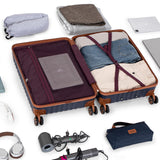 Cosbarn Luggage Sets 5 Piece with TSA Lock Spinner Wheels, Unisex Hard Case ABS Suitcase Set, Hardshell Lightweight Waterproof Travel Hardside Suitcases with Wheels for Women Men, Dark Blue