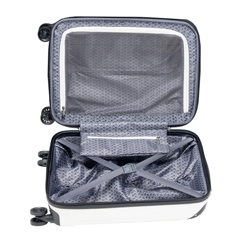 Kenneth Cole Reaction Flying Axis 20" Hardside Expandable 8-Wheel Spinner Carry-On Suitcase, Coconut White