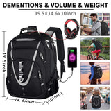 17 inch Laptop Backpack, Large Travel Backpack for Men Airline Approved with USB Charging Port and TSA Friendly, RFID Anti Theft Water Resistant Bookbag Fit for College High School Students Weekender