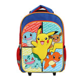 Bioworld Pokemon Pikachu And Favorite Characters 16" Youth Rolling Backpack