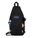 JanSport Move Sling Crossbody Bag – Main Compartment, Zippered Front Pockets, Adjustable Shoulder Strap, Fully Padded Back Panel, Black