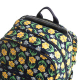 Vera Bradley Women's Premium Cotton Large Bancroft Backpack, Daffodils, One Size