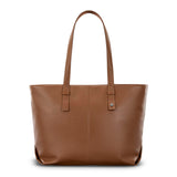 Samsonite Mobile Solutions 2 Leather Tote, Stylish Women’s Laptop and Work Bag with StackIt Strap, Padded Laptop Sleeve, Interior Organizer & Protective Feet, Soft Pebbled Leather - Cognac