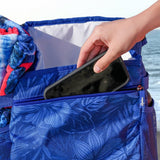 Tommy Bahama Backpack Cooler, Adjustable Straps, Zippered Compartments, Mesh Pockets, Bottle Opener (Blue)