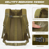 Maelstrom Tactical Backpack for Men, Water Resistant 40L Military Backpack, for Hiking, Camping, Gym with Molle System (Khaki)