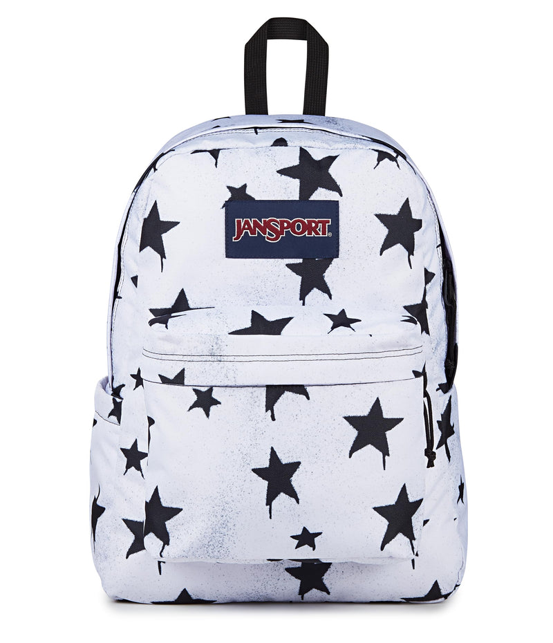 JanSport SuperBreak Plus Backpack with Padded 15-inch Laptop Sleeve and Integrated Bottle Pocket - Spacious and Durable Daypack for Work and Travel - Sprayed Stars Black