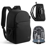 llano Compact Camera Backpack for DSLR/SLR/Mirrorless,Photography Bag with Laptop Slot (for 14" MacBook) & Tripod Holder, Ideal for Travel & Outdoor (for Canon, Nikon, Sony), Small, Black,10L Capacity
