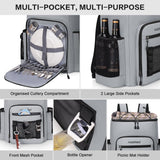 Hulongo Large 52cans Waterproof Insulated Cooler Backpack for Men & Women, Leak Proof Backpack Cooler, Soft, 8Gal (Grey)