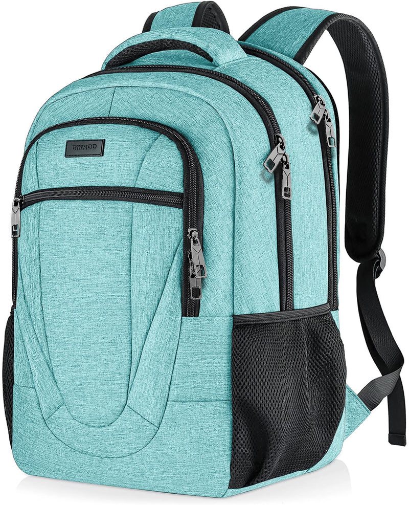 BIKROD Teal Backpack for Women and Men, Extra Large School Backpacks for Teens, Water Resistant Back Pack Fits 17 Inch Laptop, Business Anti Theft Sturdy Computer Bag Gifts