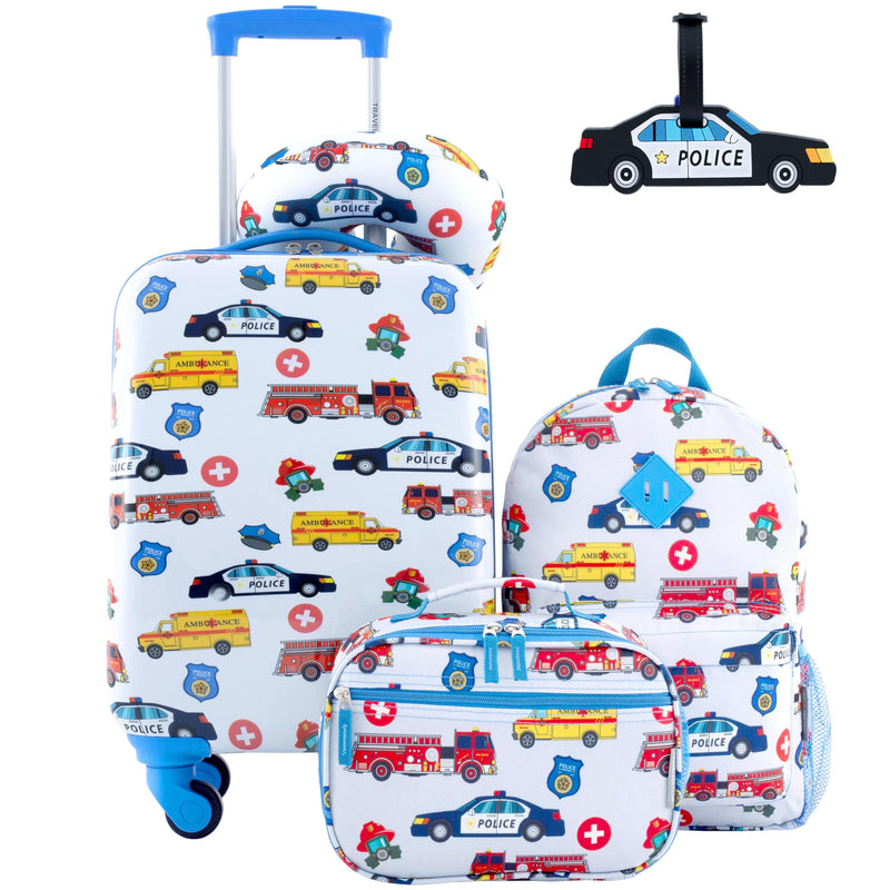 Travelers Club 5 Piece Kids' Luggage Set, First Responders