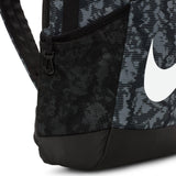 NIKE Unisex Kids Youth Brasilia Backpack - Cat Aop Fa24 Backpack (pack of 1), Black/Black/White, One Size, Young Athletes