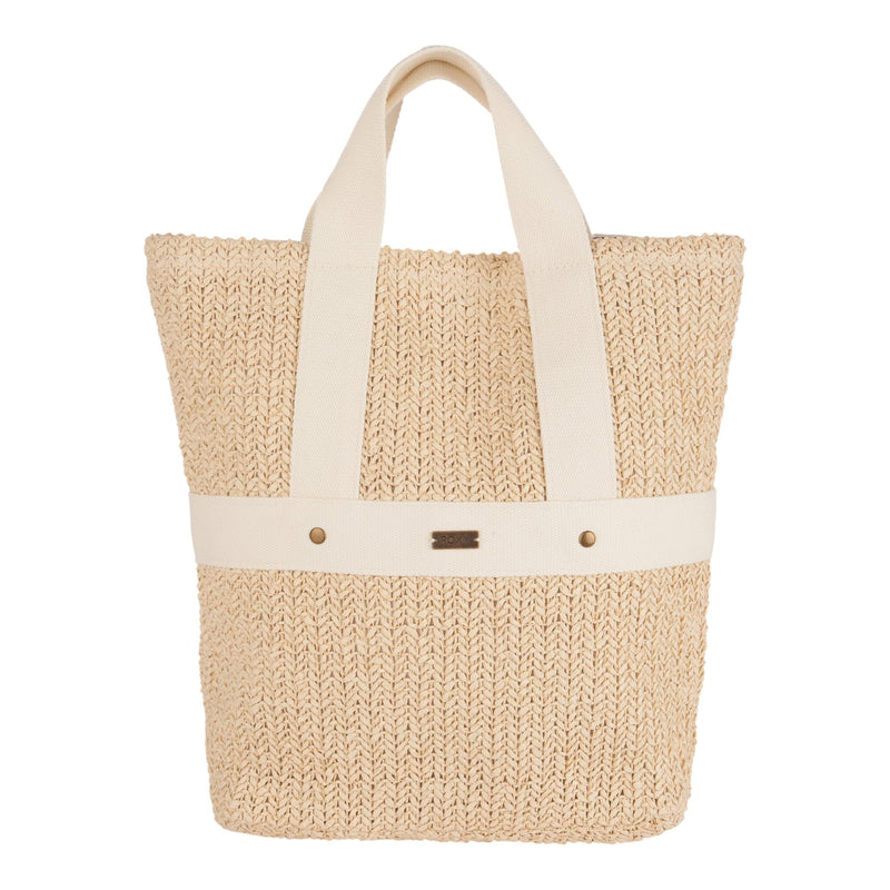 Roxy Woven Straw Backpack | Travel | Vacation | Lightweight | Natural Materials | Eco Friendly, Sunny Stash - Hibiscus Hype