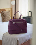 Briggs & Riley Weekender Tote Bag for Women & Men - Nylon Tote Bag for Weekend Travel & Work, Carry On Handbag with Shoulder Strap, Smooth Zipper, Fits 15" Laptop - Rhapsody Collection, Plum