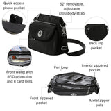 Baggallini Womens Calais Crossbody Bag, Black