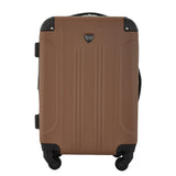 Travelers Club Chicago Hardside Expandable Spinner Luggage, Rum Caramel, 22