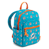 Vera Bradley Women's Cotton Nfl Small Backpack (Multiple Teams Available), Miamidolphinsonaqua/Orangebandana, One Size