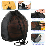 Cosmos Basketball Bag Basketball Backpack - Single Ball Mesh Storage Crossbody Sling Sackpack for Volleyball Soccer Rugby Football Equipment, Sport Bag Organizer for Gym Pool Beach & Travel Essentials