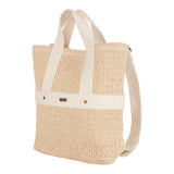 Roxy Woven Straw Backpack | Travel | Vacation | Lightweight | Natural Materials | Eco Friendly, Sunny Stash - Hibiscus Hype