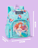 Disney The Little Mermaid Backpack Kids | Girls Ariel Sea Character Blue Rucksack | Luggage Sports School Bag Adjustable Straps | Princess Merchandise Gifts